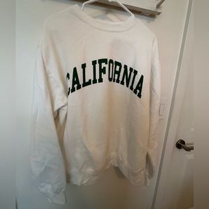 White and Green California sweatshirt (medium)